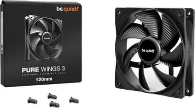 be quiet! PURE WINGS 3 120mm-vifte (sort)