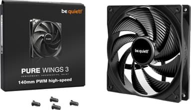 be quiet! PURE WINGS 3 140mm høyhastighets PWM-vifte (sort)