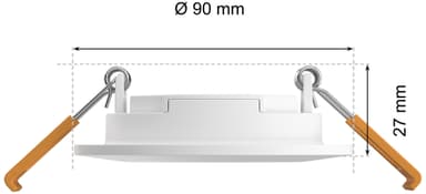 Philips Hue WCA Slim liten, innfelt LED-lampe (3-pakning, hvit)