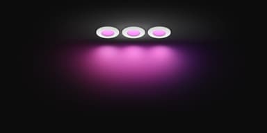 Philips Hue WCA Slim liten, innfelt LED-lampe (3-pakning, hvit)