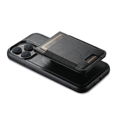 Kunstlærskall med MagSafe-kortholder for iPhone 14 Plus - Svart