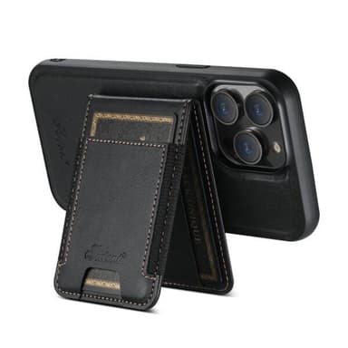 Kunstlærskall med MagSafe-kortholder for iPhone 14 Plus - Svart