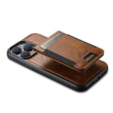 Kunstlærskall med MagSafe-kortholder for iPhone 14 Pro - Brun