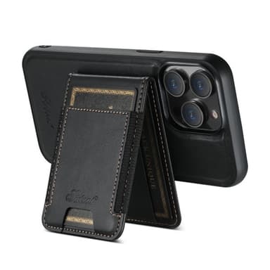 Kunstlærskall med MagSafe-kortholder for iPhone 15 Pro - Svart