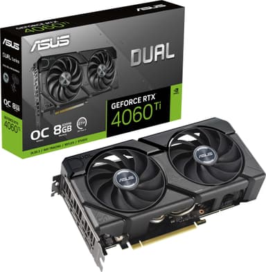 ASUS GeForce RTX 4060 Ti DUAL EVO OC grafikkort (8 GB GDDR6)