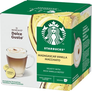 Starbucks Madagascar Vanilla av NESCAFÉ Dolce Gusto kaffekapsler (12-pk)