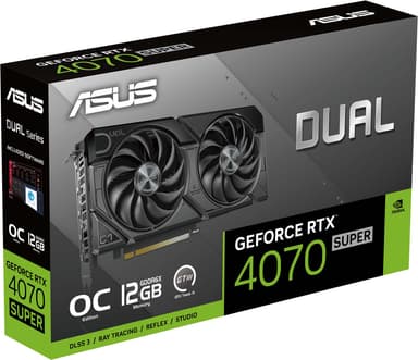 ASUS GeForce RTX 4070 SUPER DUAL EVO OC grafikkort (12 GB GDDR6X)