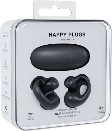 Happy Plugs OWS Clip helt trådløse open-ear hodetelefoner (sort)