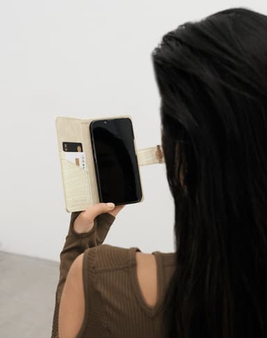 Cora Phone Wallet iPhone 11P/XS/X Beige Croco