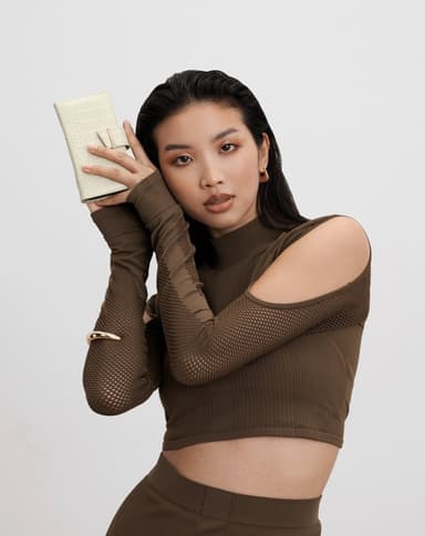 Cora Phone Wallet iPhone 11P/XS/X Beige Croco