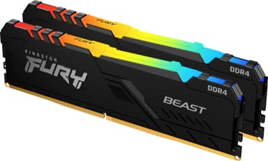 Kingston FURY Beast RGB 64GB DDR4 RAM 3600MT/s CL18 (sort)