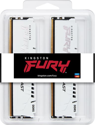 Kingston FURY Beast 32GB DDR5 RAM 6000MT/s CL36 (hvit)
