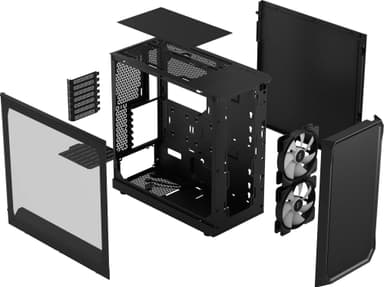 Fractal Focus 2 RGB Black TG Clear Tint PC kabinett