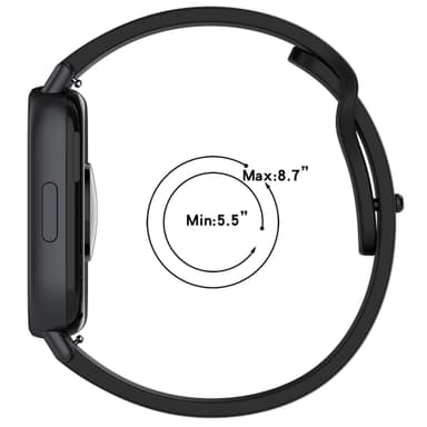 Silikonklokkerem kompatibel med Xiaomi Redmi Watch 5 Active Sort