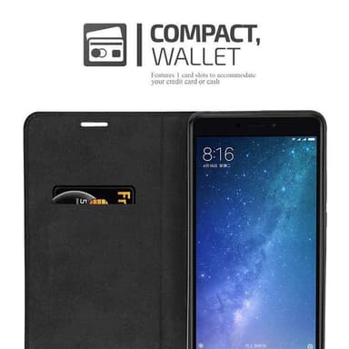 Xiaomi Mi MAX 2 lommebokdeksel case (svart)