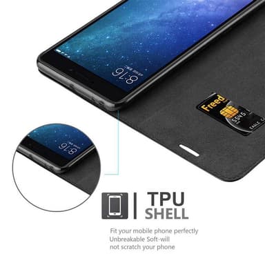 Xiaomi Mi MAX 2 lommebokdeksel case (svart)