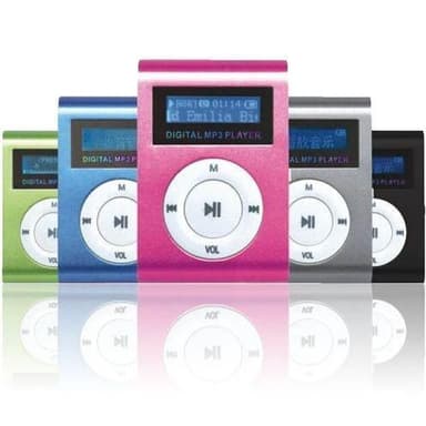 Mp3-spiller med skjerm MicroSD/SDHC, svart