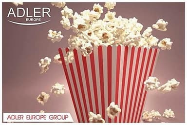 Adler popcornmaskin som ser ut som en fotball