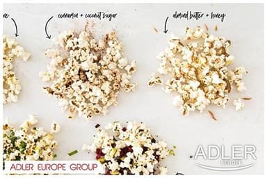 Adler popcornmaskin som ser ut som en fotball