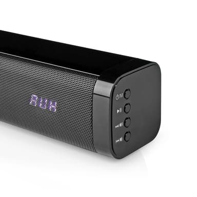 Nedis Soundbar | 2.0 | DSP Program | 40 W | 1 stk. optisk / 1x 3.5 mm / 1x Coax Audio / 1x USB | 1x HDMI (med ARC) | Bluetooth® | Kan monteres | Sort
