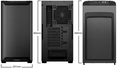 Be quiet! PURE BASE 501 Airflow Window PC kabinett (sort)
