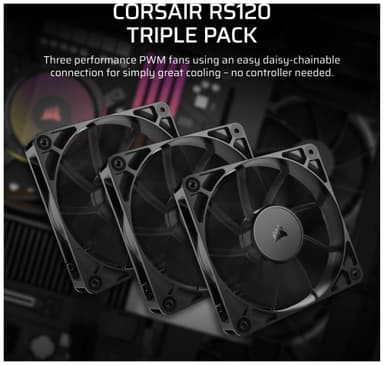 Corsair RS120 120mm PWM vifter (3-pakning)