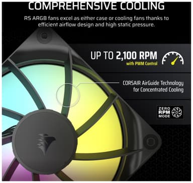Corsair RS120 ARGB 120mm PWM vifte (3-pakning)