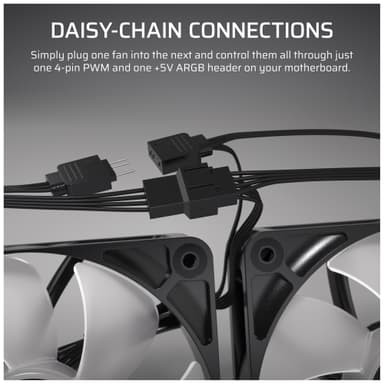 Corsair RS120 ARGB 120mm PWM vifte (3-pakning)