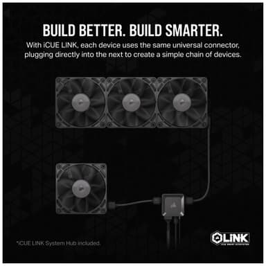 Corsair iCUE LINK RX120 RGB 120mm PWM viftestartsett (3-pakning)