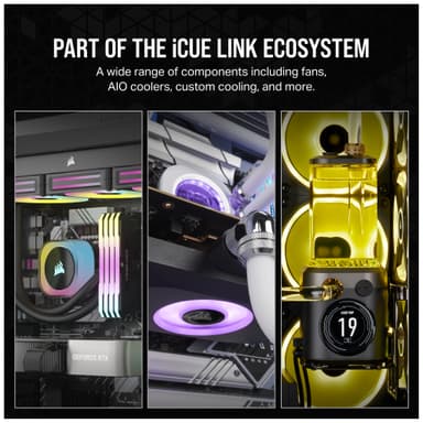 Corsair iCUE LINK RX120 RGB 120mm PWM viftestartsett (3-pakning)