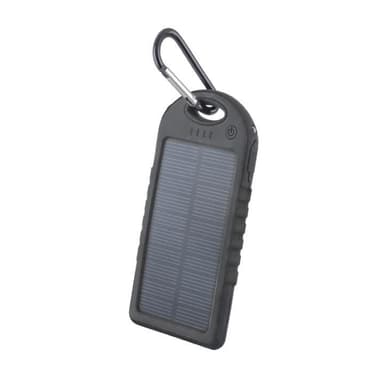 Setty solcellebatteri, 5000 mAh, svart