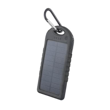 Setty solcellebatteri, 5000 mAh, svart