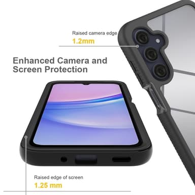 Til Samsung Galaxy A16 PC+TPU-deksel med støtsikker telefonveske