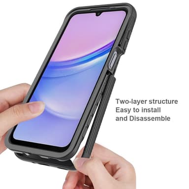 Til Samsung Galaxy A16 PC+TPU-deksel med støtsikker telefonveske