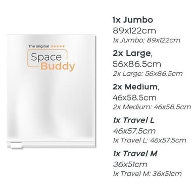 Space Buddy Vacuumposer 7-pakning