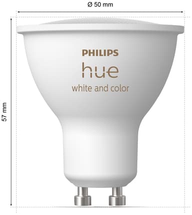 Philips Hue WCA LED-pære 4,2W, GU10 (3-pk)