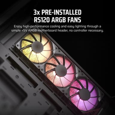 Corsair 3500X ARGB PC-kabinett (sort/glass)