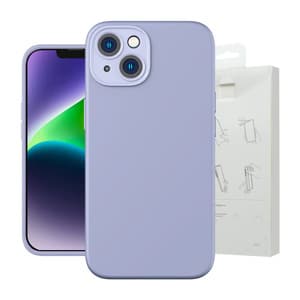 Baseus Liquid Silica Gel-deksel til iPhone 14 Plus (lavendel)+ herdet glass + rengjøringssett