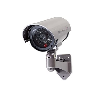 Nedis Dummy Security Camera | Kule | IP44 | Batteri drevet | Utendørs | Inkludert veggoppheng | Grå