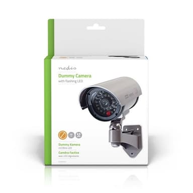 Nedis Dummy Security Camera | Kule | IP44 | Batteri drevet | Utendørs | Inkludert veggoppheng | Grå