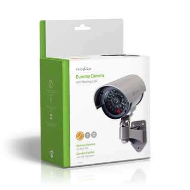 Nedis Dummy Security Camera | Kule | IP44 | Batteri drevet | Utendørs | Inkludert veggoppheng | Grå