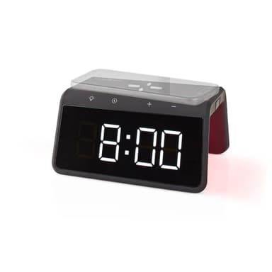 Nedis Alarm clock wireless charger | Qi sertifisert | 5 / 7.5 / 10 / 15 W | USB-A Han | Nattlys | 2 Alarmtider | slumrefunksjon