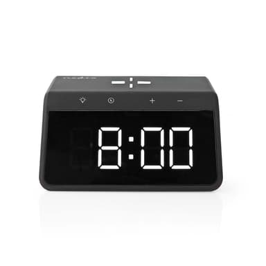 Nedis Alarm clock wireless charger | Qi sertifisert | 5 / 7.5 / 10 / 15 W | USB-A Han | Nattlys | 2 Alarmtider | slumrefunksjon