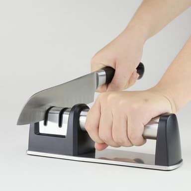 Knivsliper, 2 slipeskiver, rustfritt stål