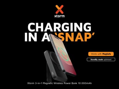 Xtorm FS5W101 Magnetic trådløs powerbank (midnattsort)