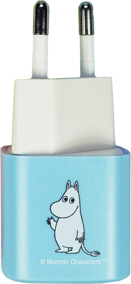 Moomin 20W USB-C til USB-C vegglader 1 m (blå)