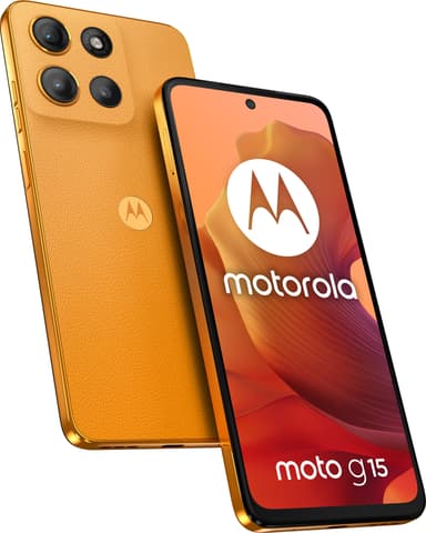 Motorola Moto G15 smarttelefon  4/128GB (oransje)