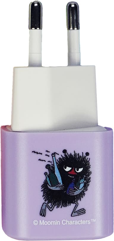 Moomin 20W USB-C til USB-C vegglader 1 m (lilla)