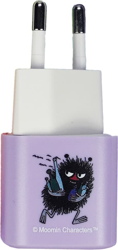 Moomin 20W Lightning til USB-C vegglader 1 m (lilla)