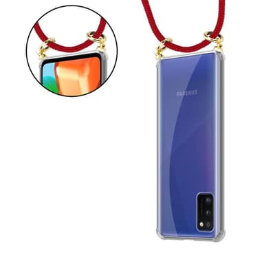 Samsung Galaxy A41 Deksel med Halskjede (rød)